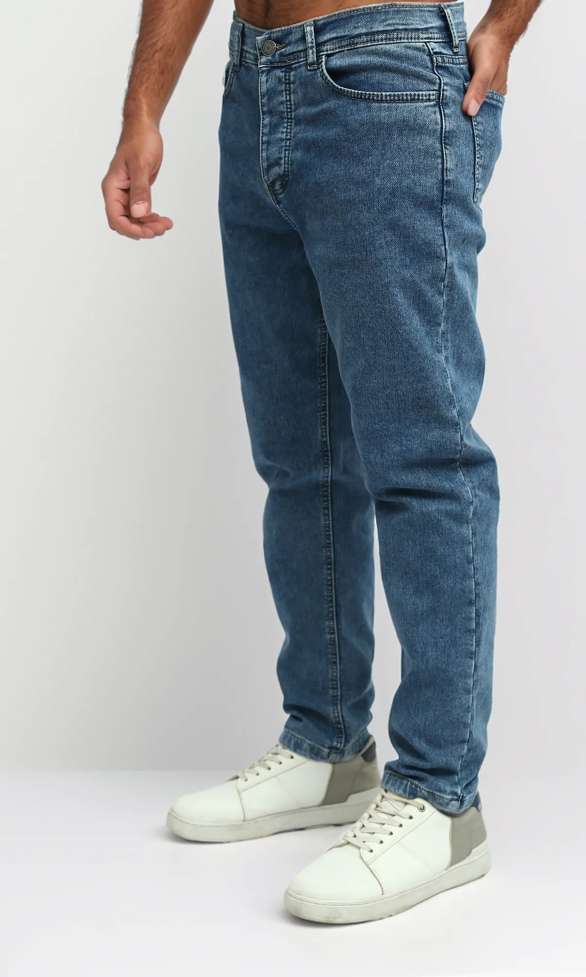 O192889 Solid Standard Jeans Blue Casual Jeans