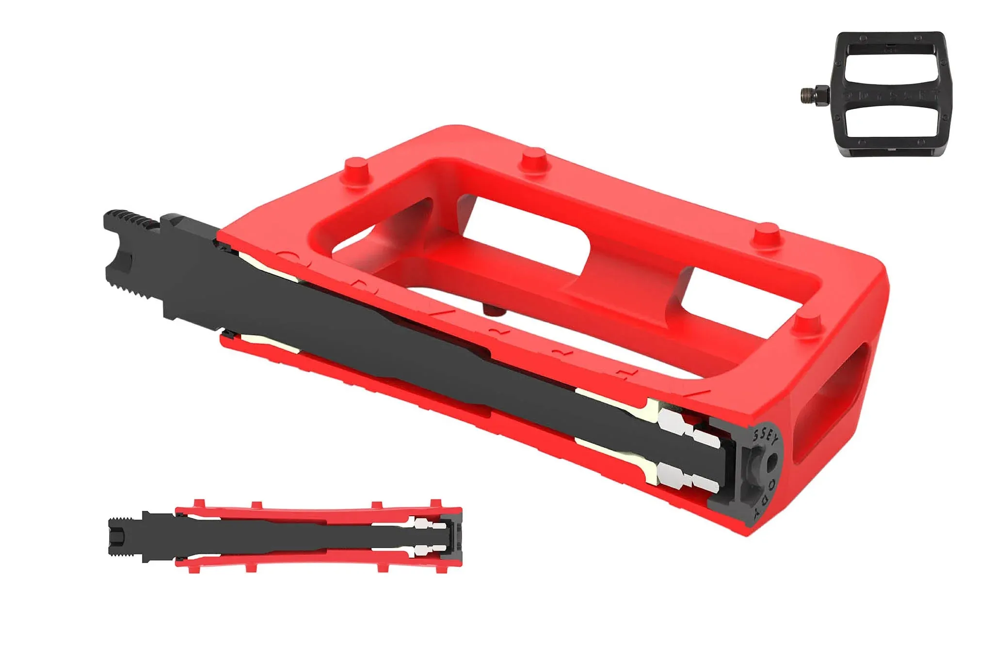 Odyssey BMX Grandstand V2 PC Pedals 9/16" - Black