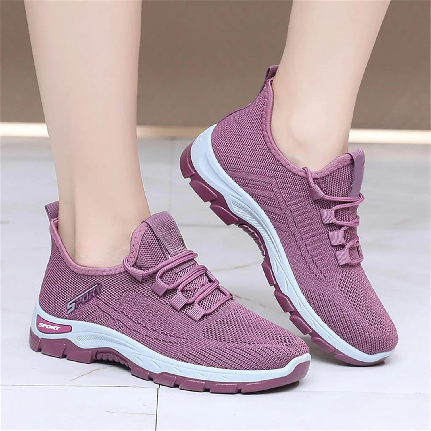 Ortho Shoes for Women Men Knitted Mesh Breathable Orthopedic Sneaker,Non Slip&Arch Support Soft-Soled Tennis Athletic Hiking Shoe,Lightweight Plantar Fasciitis Neuropathy Sneakers with Wide Toe Box