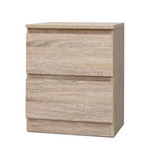 Pepe Bedside Table With 2 Drawers In Wood