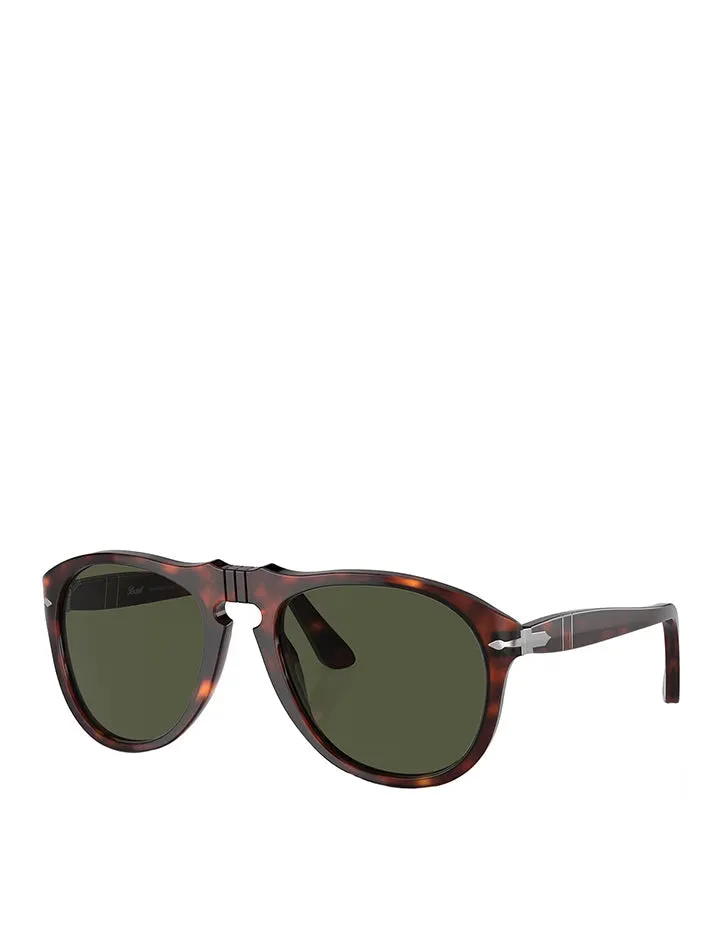 Persol 649 - Original PO0649 Sunglasses Havana / Green Lens