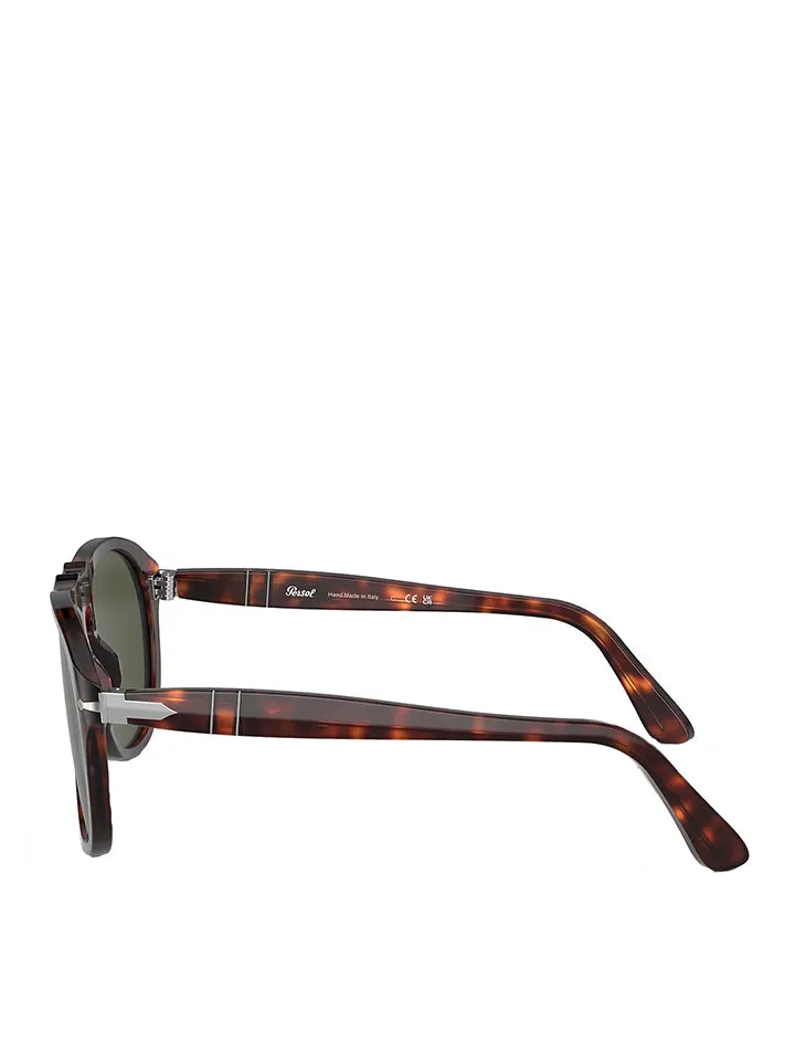 Persol 649 - Original PO0649 Sunglasses Havana / Green Lens