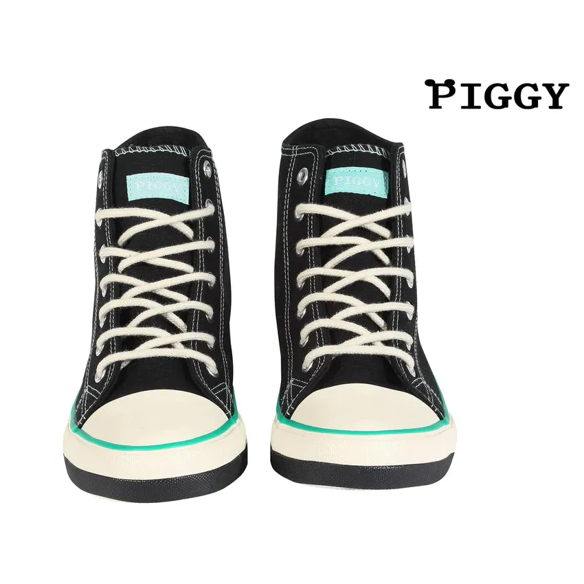 PIGGY - Zompiggy Hi-Top Trainers (Canvas Shoes w/ Laces, Youth)
