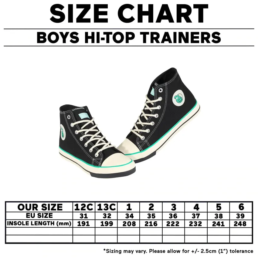 PIGGY - Zompiggy Hi-Top Trainers (Canvas Shoes w/ Laces, Youth)