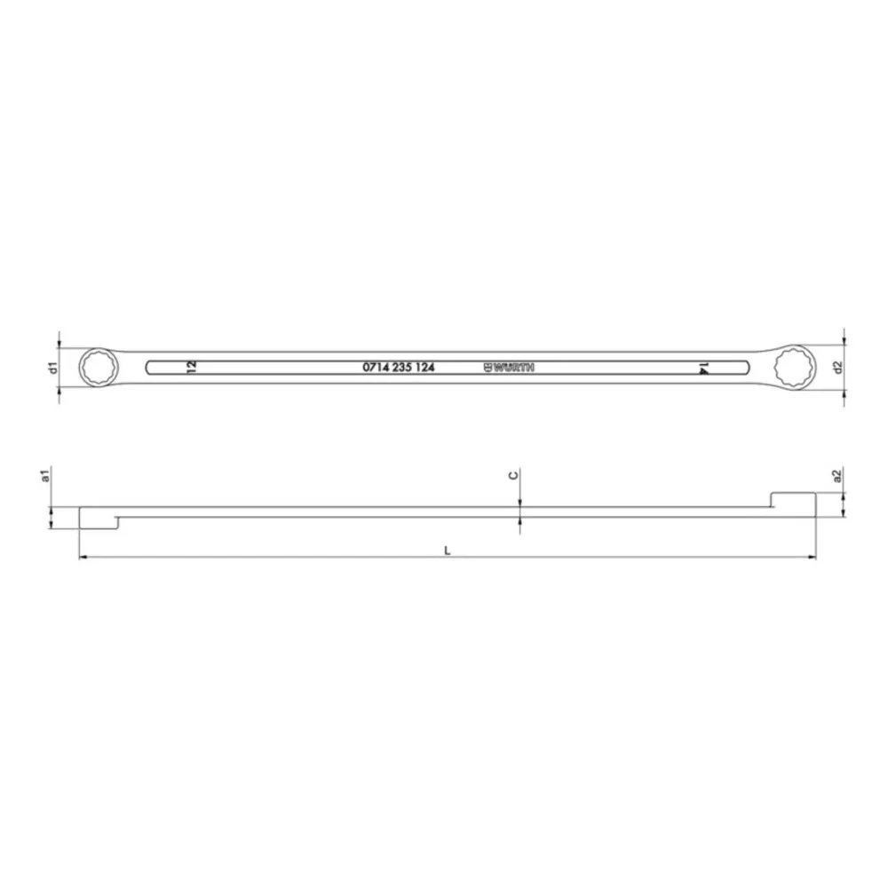 POWERDRIV® (12-Point) Double Box End Wrench (Extra Long) 10mm x 11mm