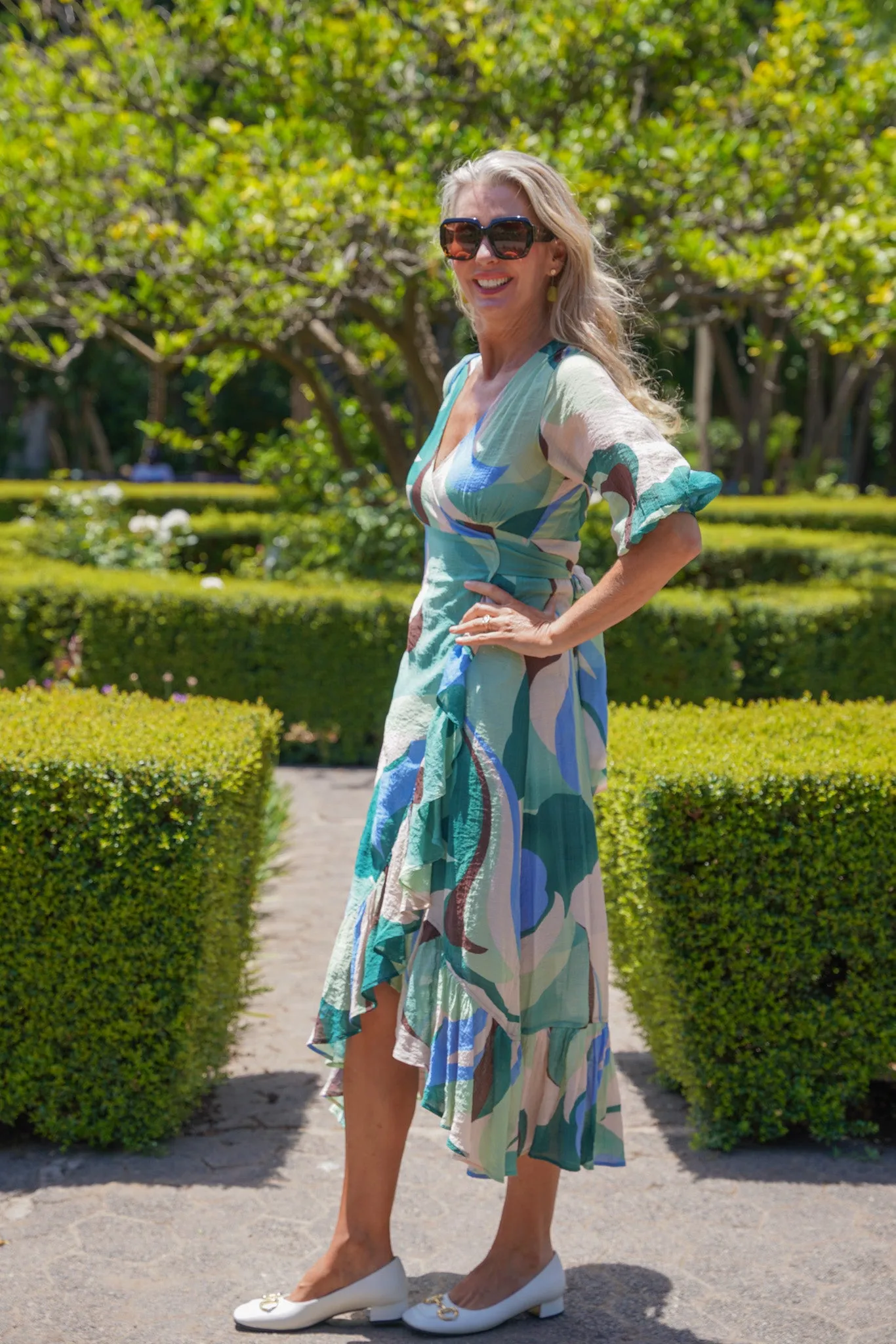 Printed Wrap Dress