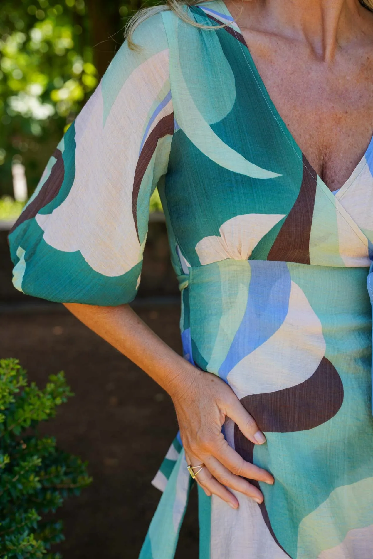 Printed Wrap Dress