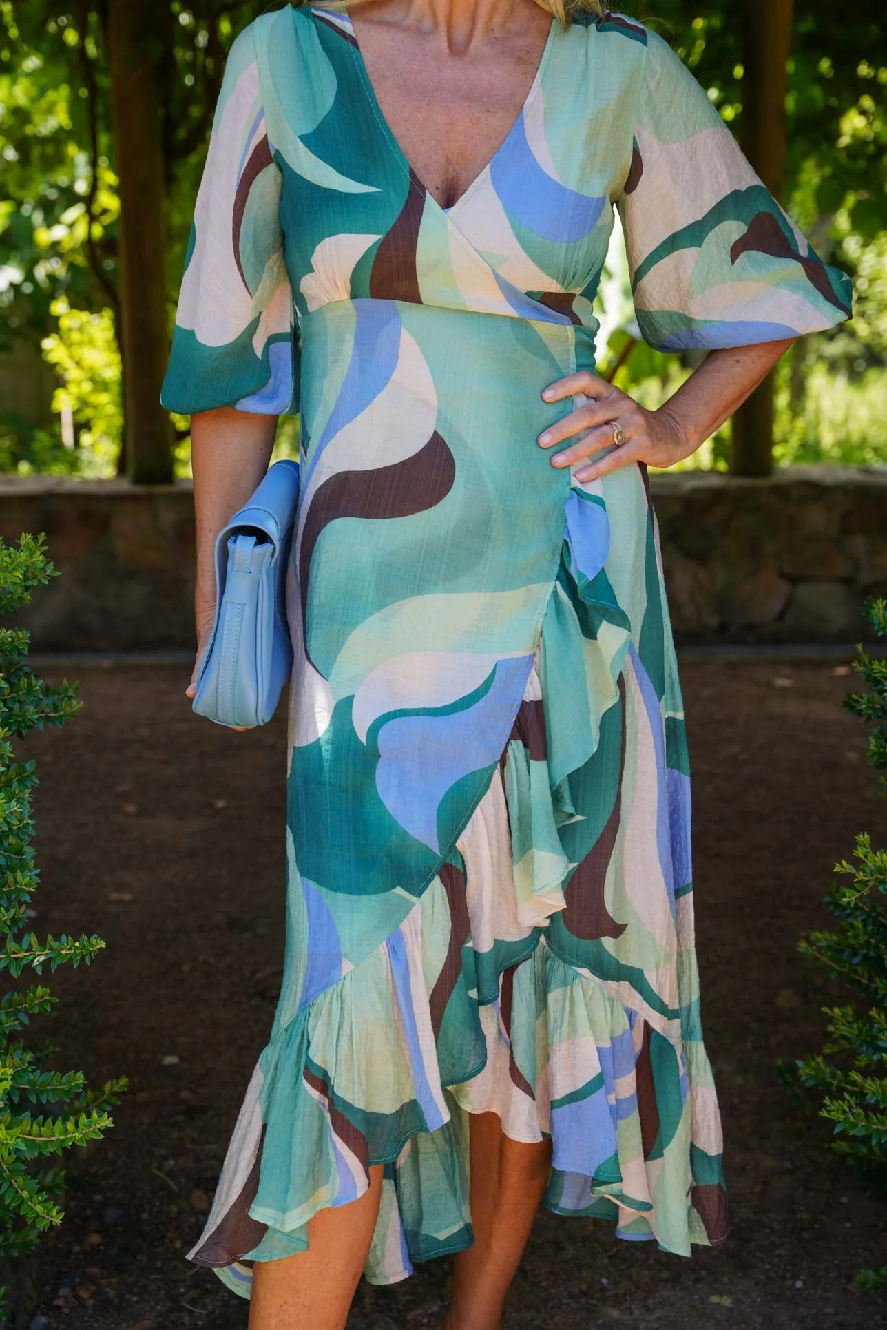 Printed Wrap Dress