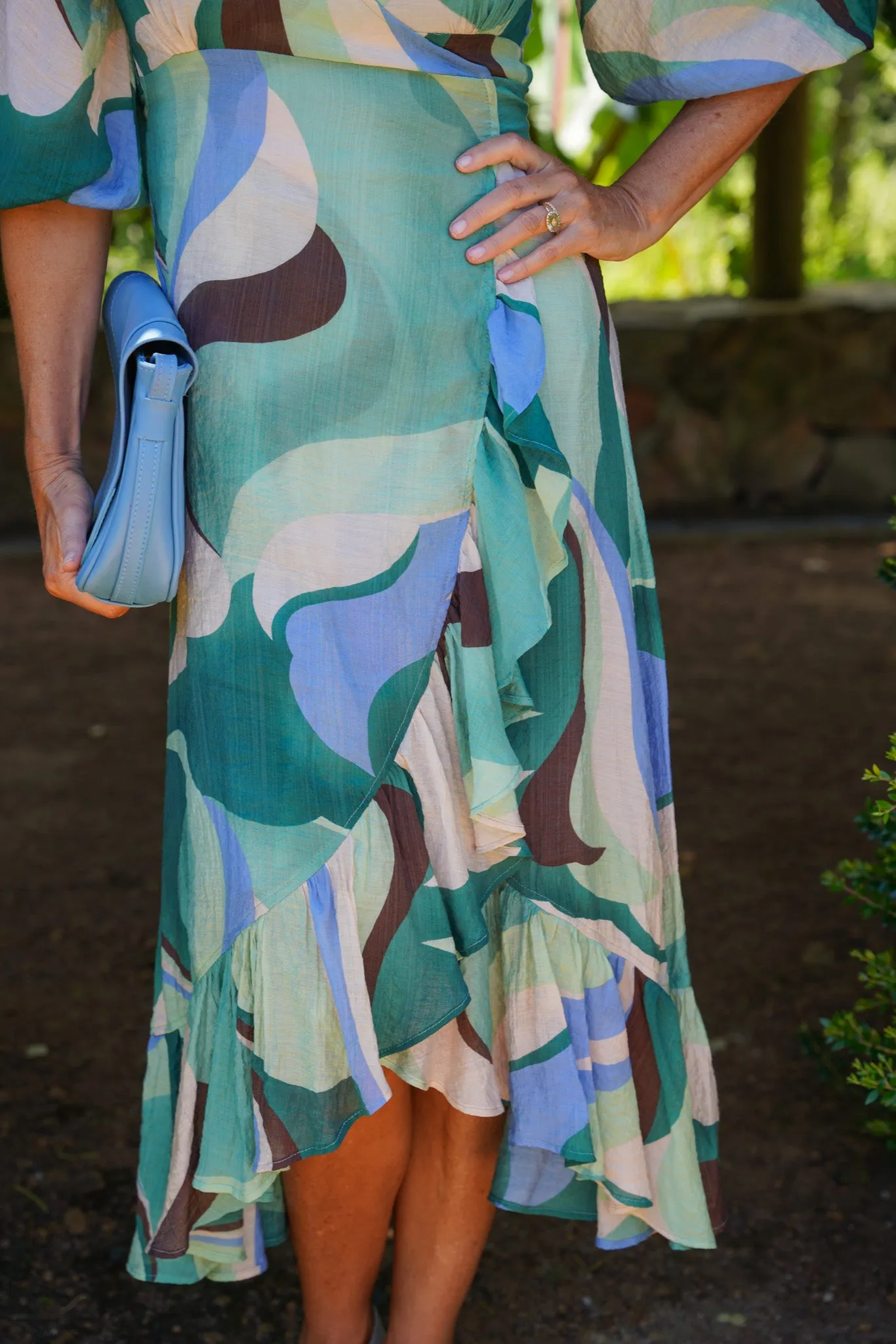 Printed Wrap Dress