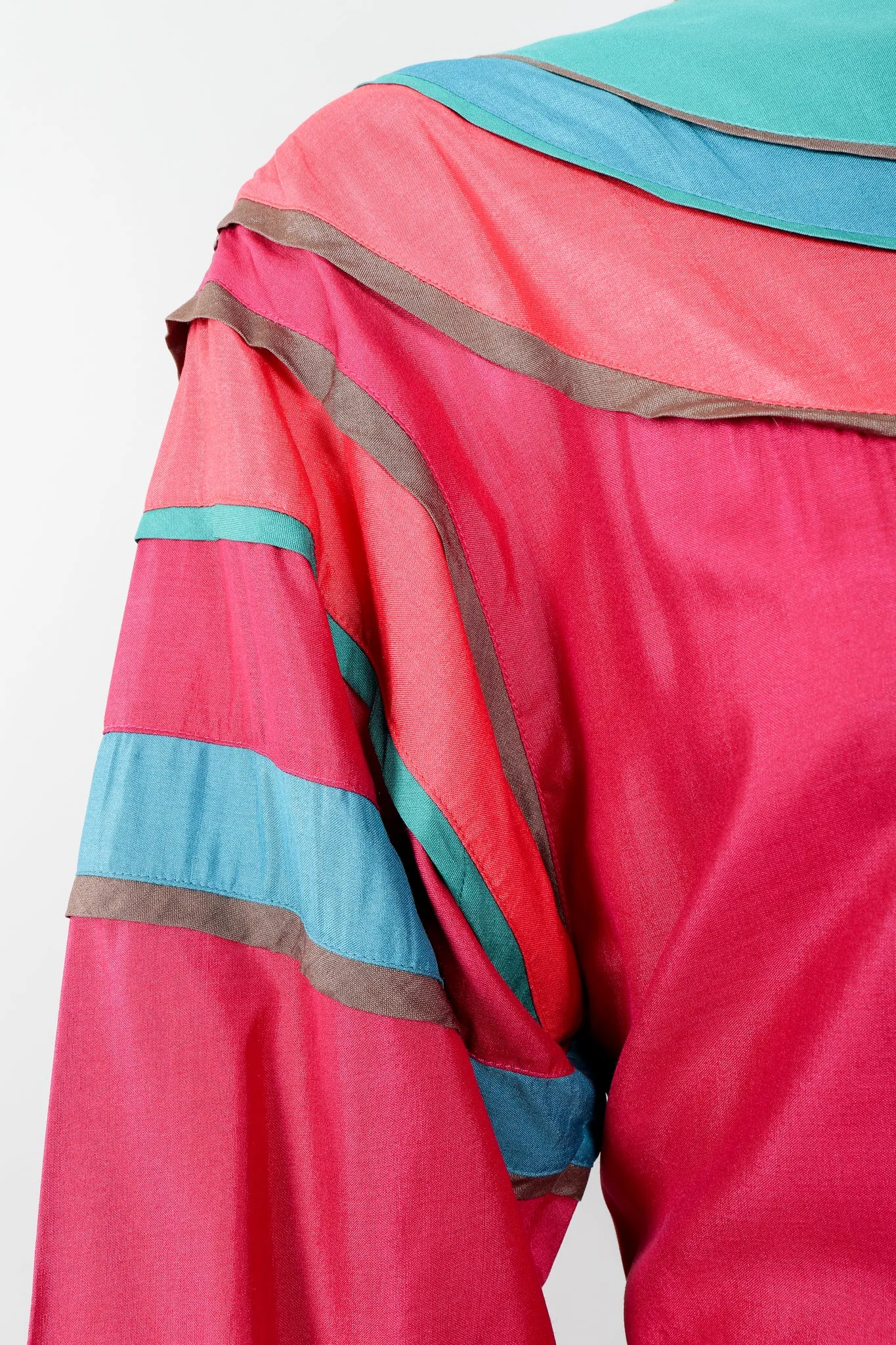 Rainbow Yoke Peasant Dress