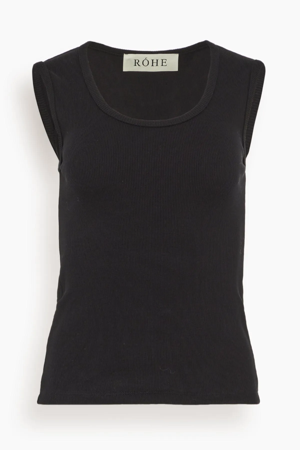 Rib Tank Top in Black
