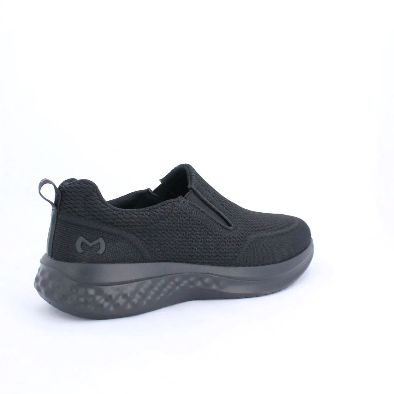 RICARDO MENS SLIPON TRAINERS-BLACK
