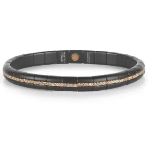 Roberto Demeglio Pura Matte Black Ceramic Elastic Bracelet Eternity Single Row