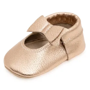 Rose Gold Bow Moccasins