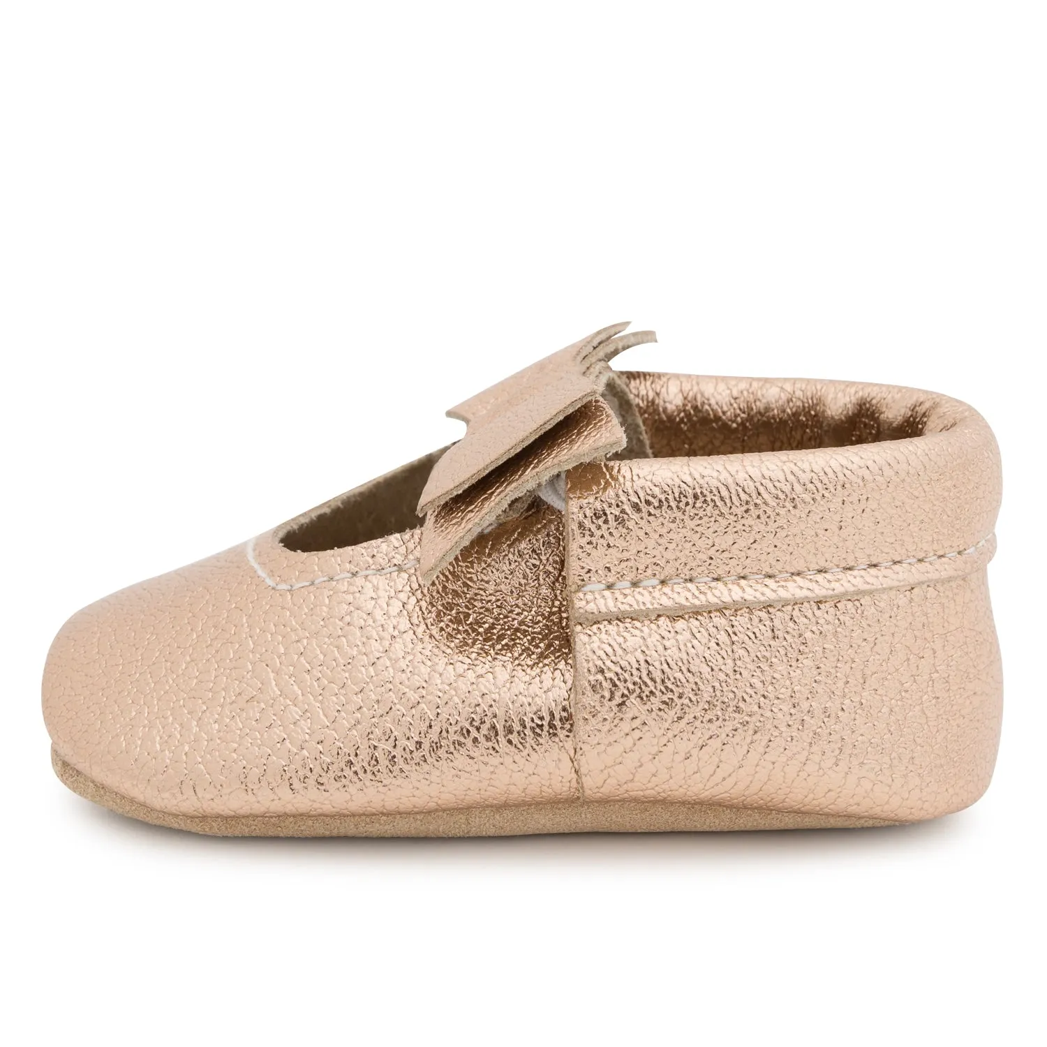 Rose Gold Bow Moccasins