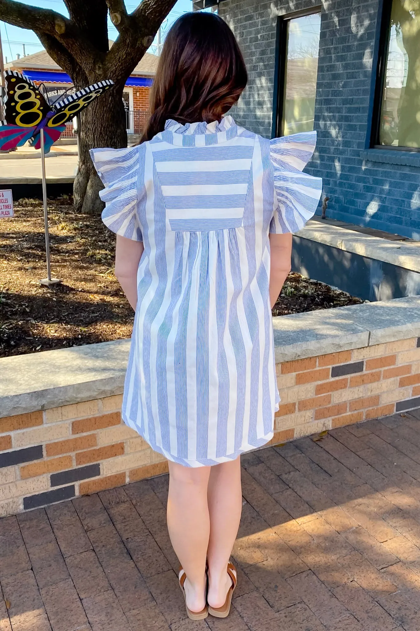 Sail Away Striped Blue Dress