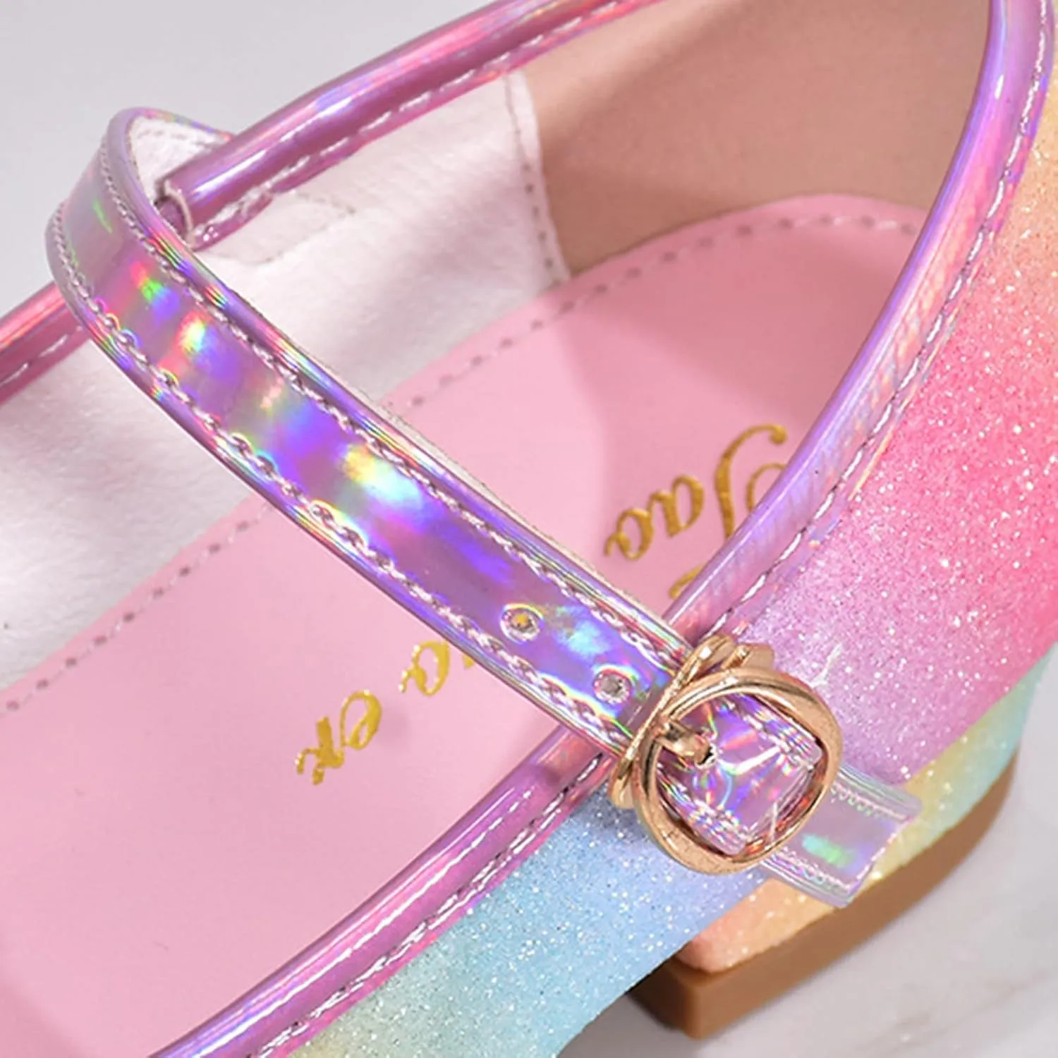 Sequins Bow High Heels Sandals For Girls Ankle Crb Dress Dance Shoes Little Kid Toddler Shoes Summer Strap