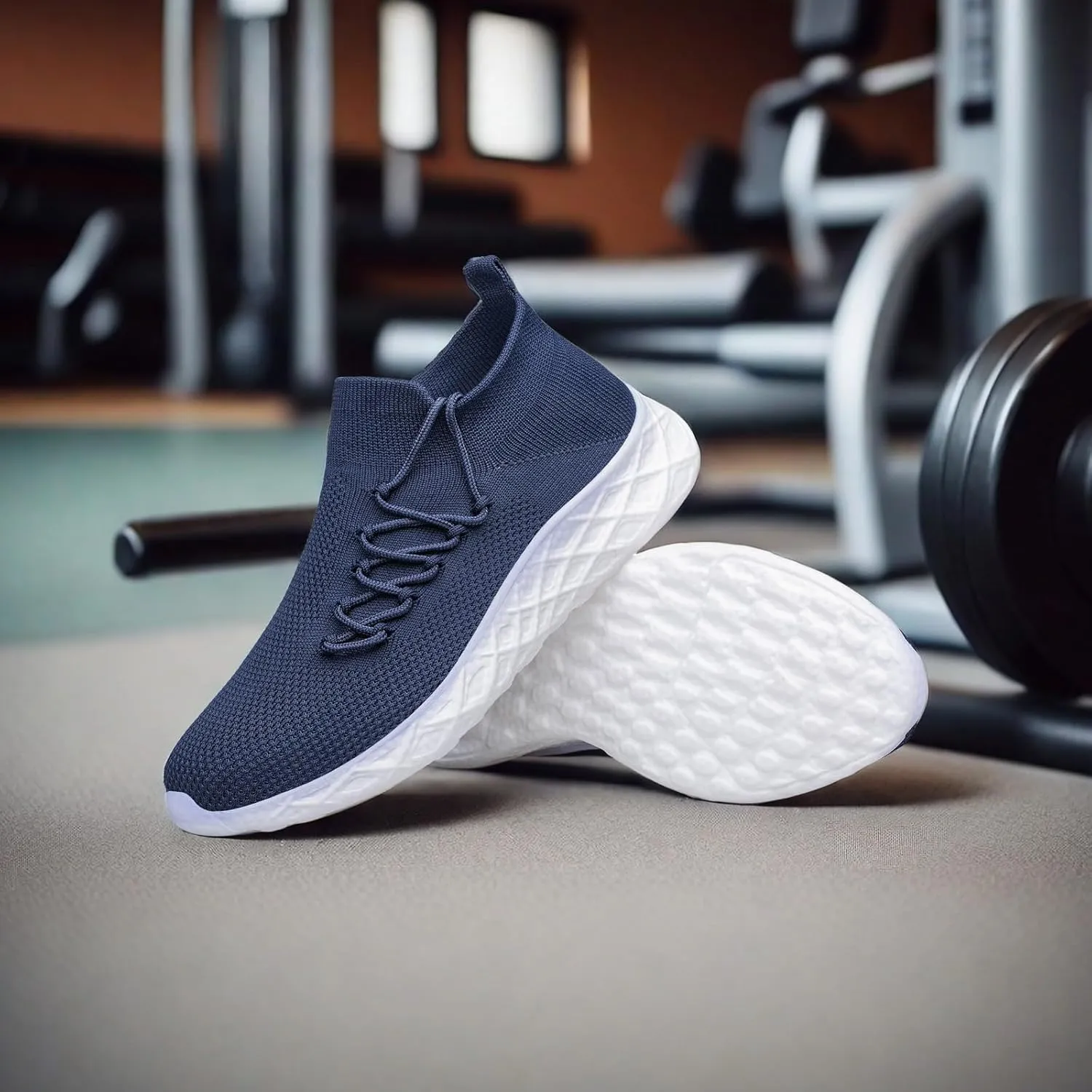 SILLENORTH Women's Walking Shoes Sock Sneakers Slip On Mesh Sport Running Shoes Casual Lightweight Shoes for Gym Work Jogging