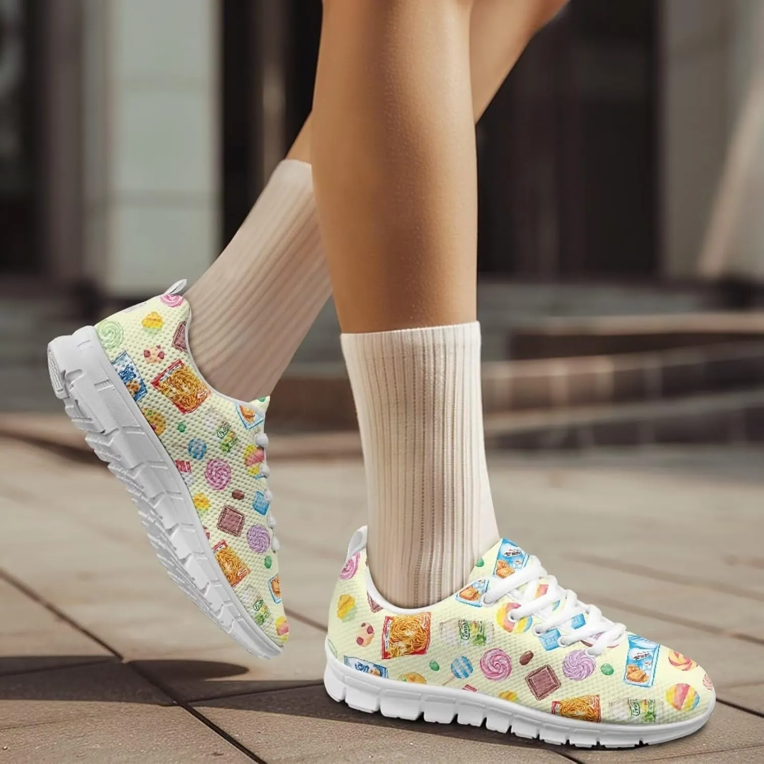 Sneakers Women Comfortable Lace Up Athletic Workout Holiday Tennis Hiking Shoes Women Breathable Non-Slip Running Sneakers Ladies US 5-12