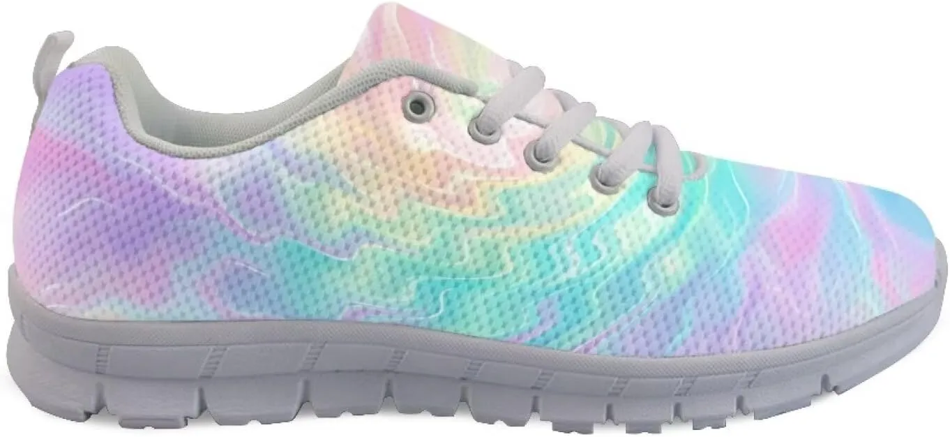 Sneakers Women Comfortable Lace Up Athletic Workout Holiday Tennis Hiking Shoes Women Breathable Non-Slip Running Sneakers Ladies US 5-12