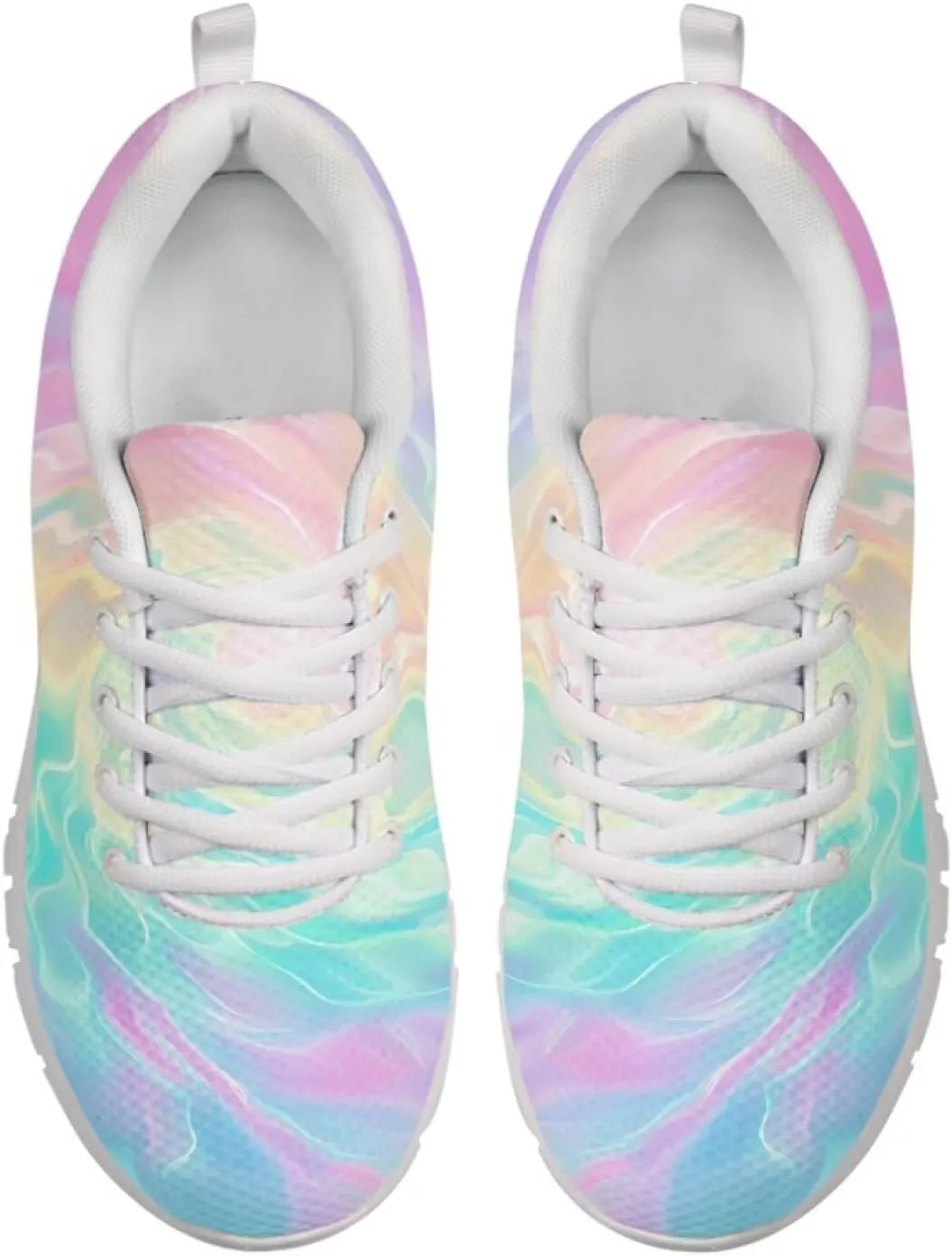 Sneakers Women Comfortable Lace Up Athletic Workout Holiday Tennis Hiking Shoes Women Breathable Non-Slip Running Sneakers Ladies US 5-12