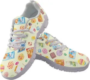 Sneakers Women Comfortable Lace Up Athletic Workout Holiday Tennis Hiking Shoes Women Breathable Non-Slip Running Sneakers Ladies US 5-12