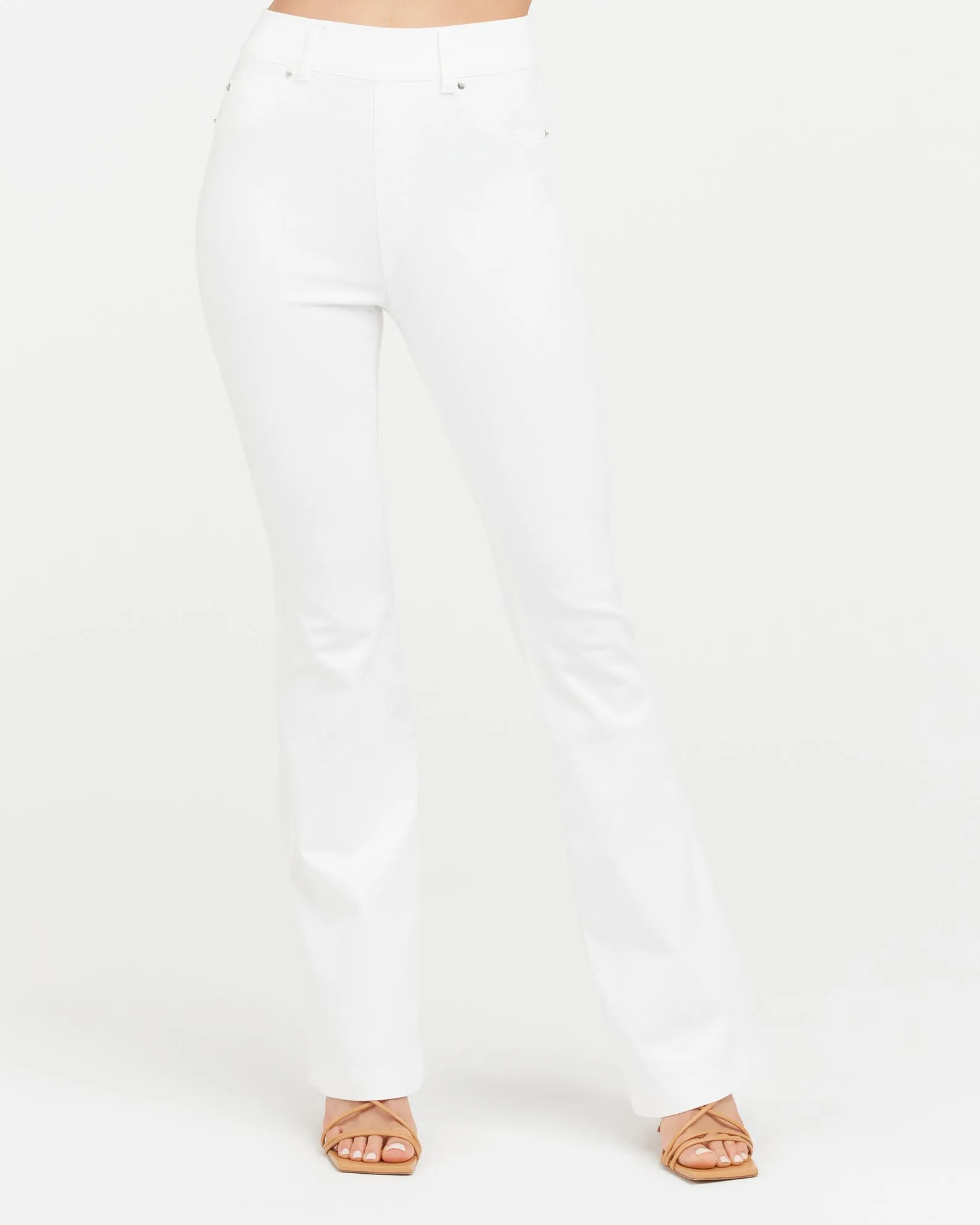 Spanx High Rise Slim Built In Flare Denim Jean Pants