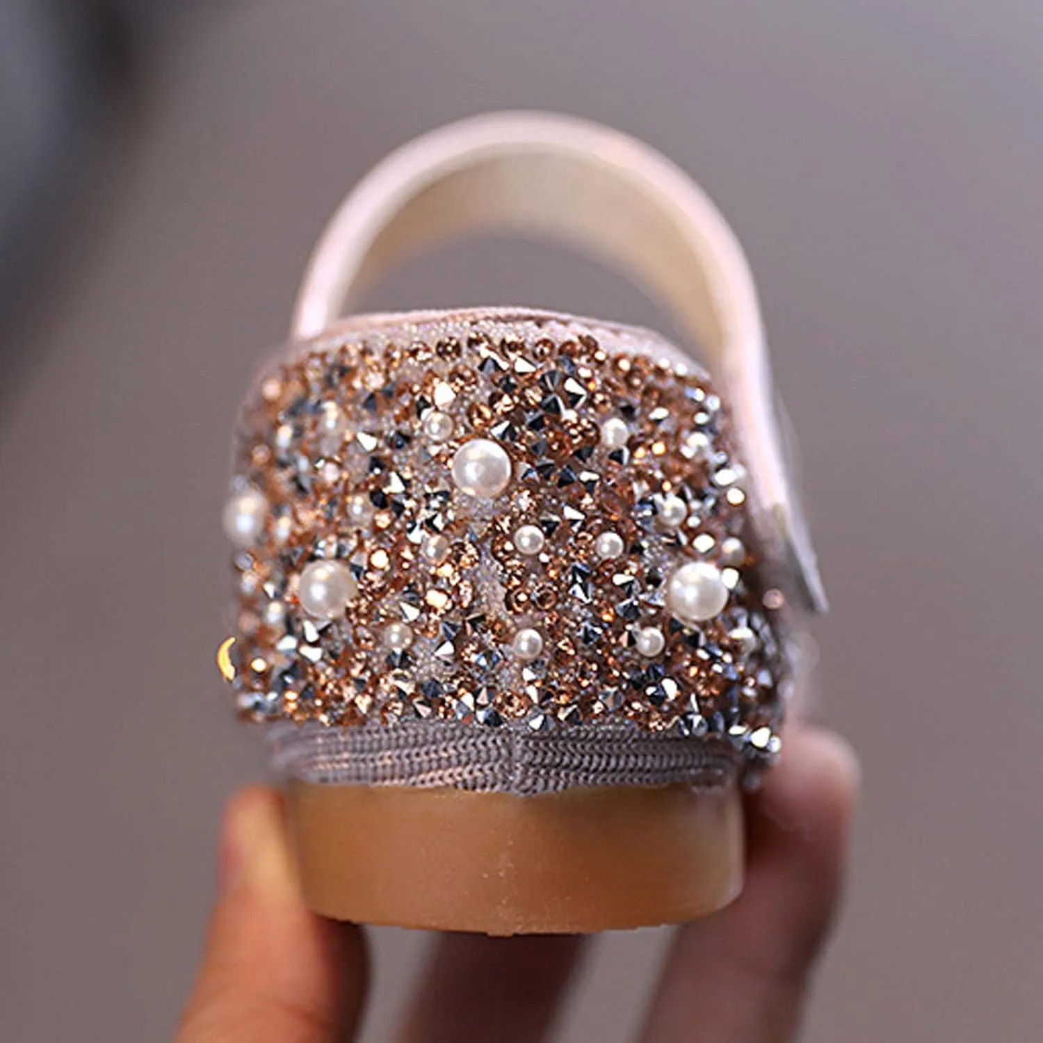 Spring And Summer Children Dance Shoes Girls Dress Show Princess Shoes Pearl Rhinestone Rhinestone girls booties