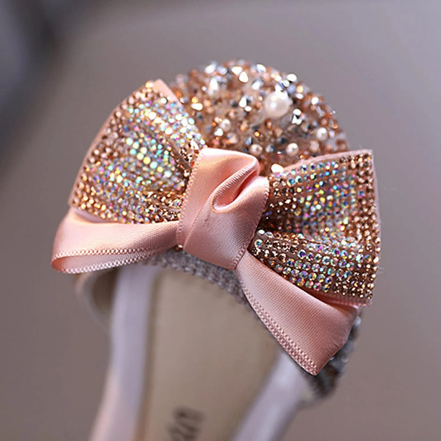 Spring And Summer Children Dance Shoes Girls Dress Show Princess Shoes Pearl Rhinestone Rhinestone girls booties