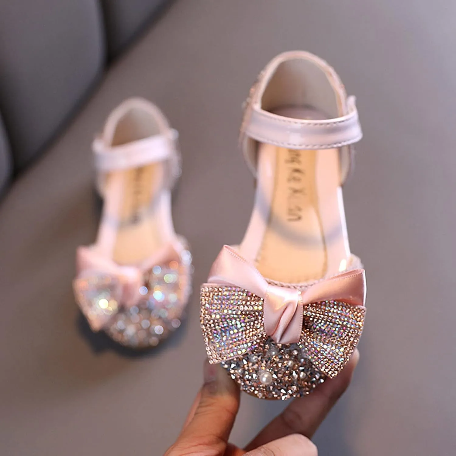 Spring And Summer Children Dance Shoes Girls Dress Show Princess Shoes Pearl Rhinestone Rhinestone girls booties