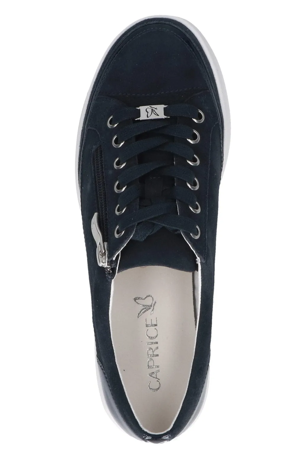 Suede Leather Pumps with Zip - Ocean Comb