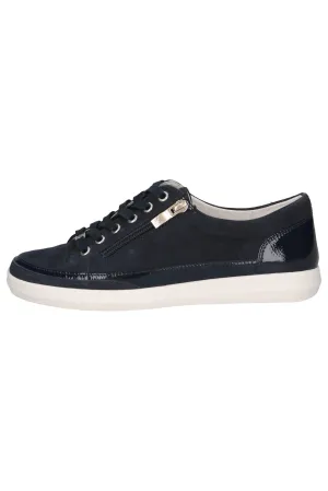 Suede Leather Pumps with Zip - Ocean Comb
