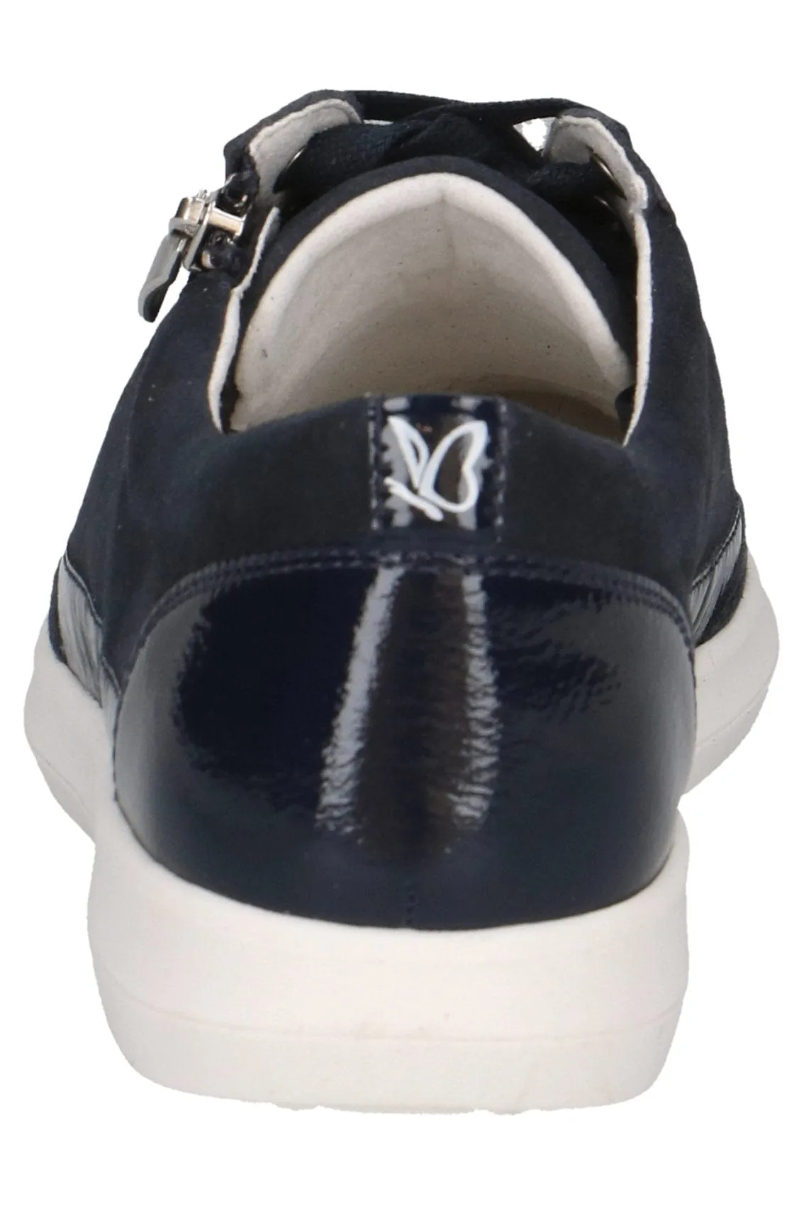 Suede Leather Pumps with Zip - Ocean Comb