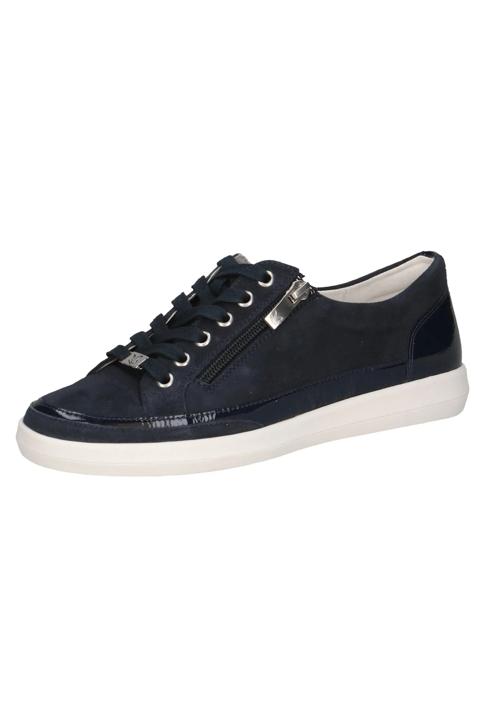 Suede Leather Pumps with Zip - Ocean Comb