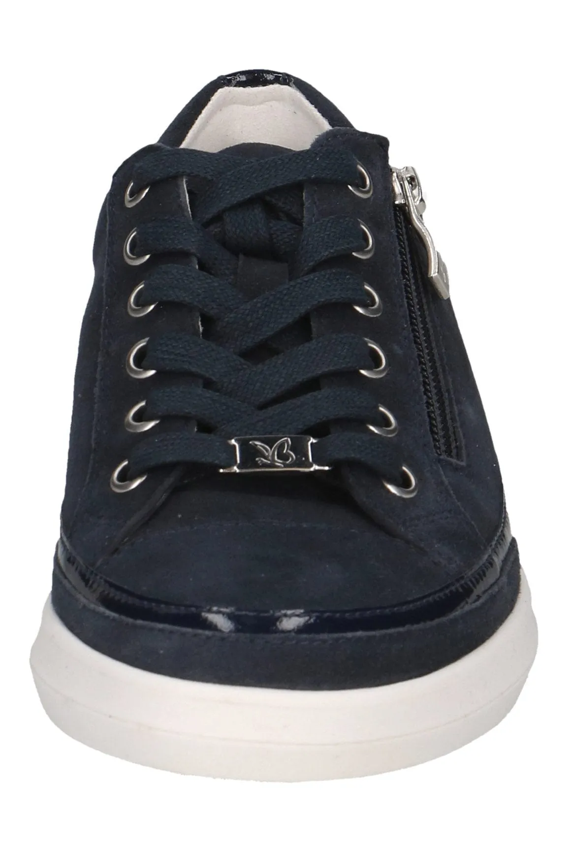 Suede Leather Pumps with Zip - Ocean Comb