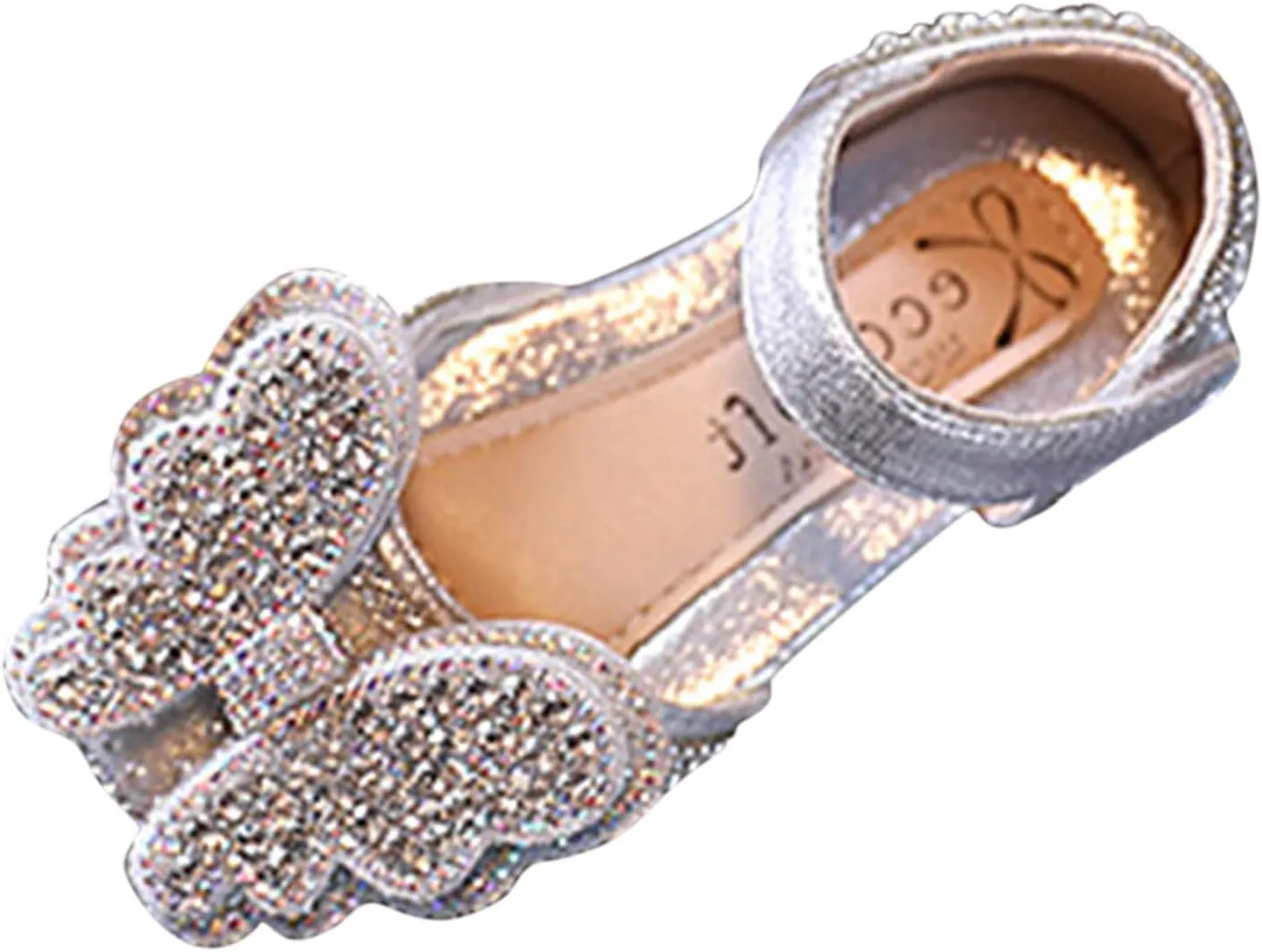 Summer Girls Dance Shoes Princess Dress Performance Shoes Cartoon Butterfly Shape Rhinestone Dance Shoes for