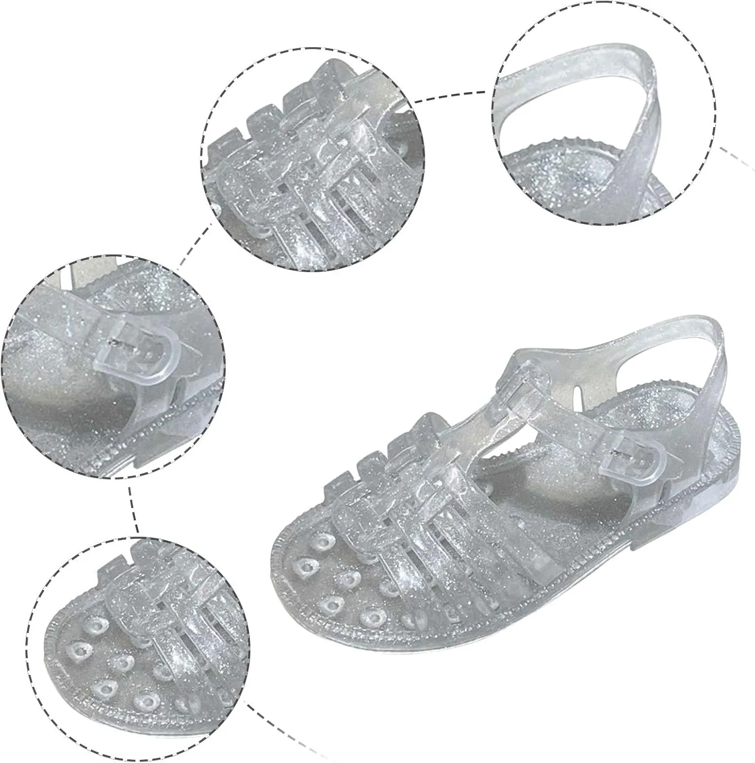 Summer Girls Sandals Jelly Cloth Flower Fashion Children Open Toe Beach Shoes Size 2 Girls Toddlers Sandals for