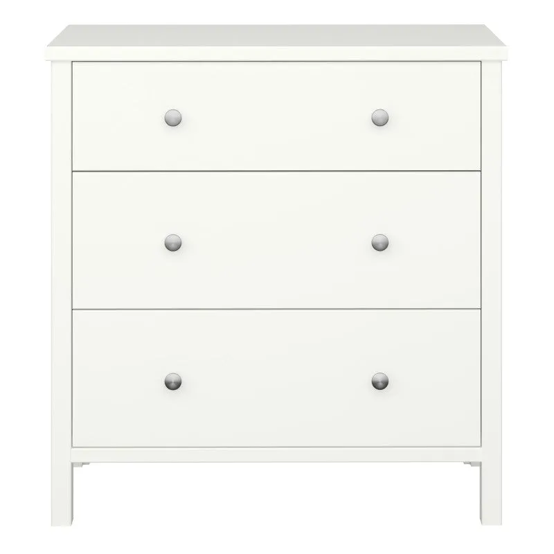 Tromso 3 Drawer Chest Off White