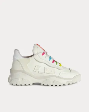 Vegan Leather White Low Top Sneakers