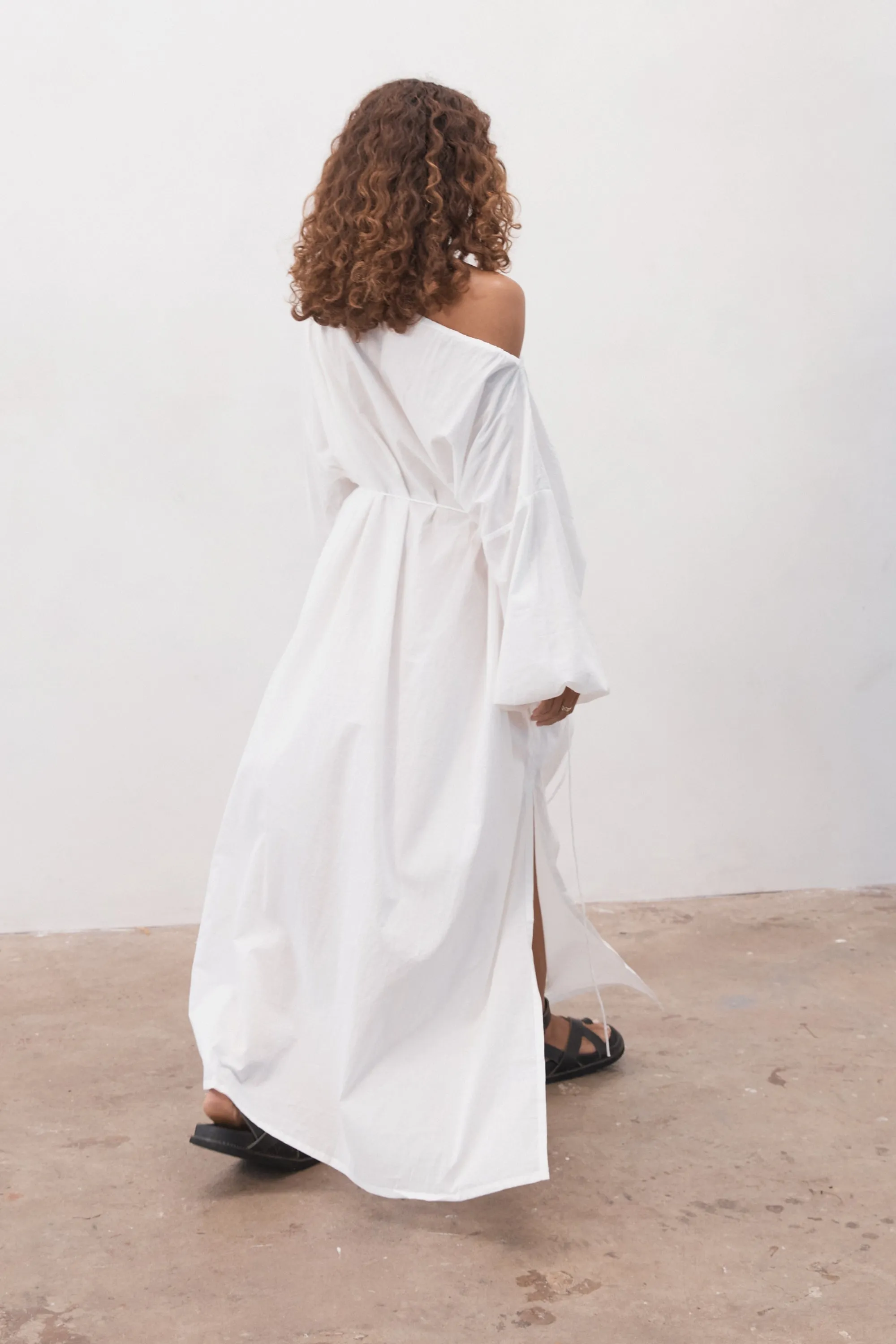 Verona Organic Cotton Maxi Dress White
