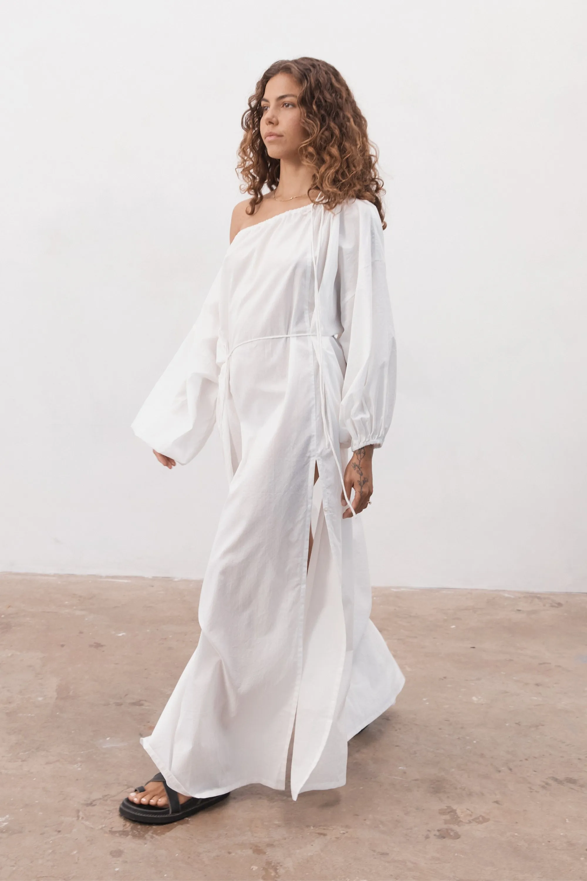 Verona Organic Cotton Maxi Dress White