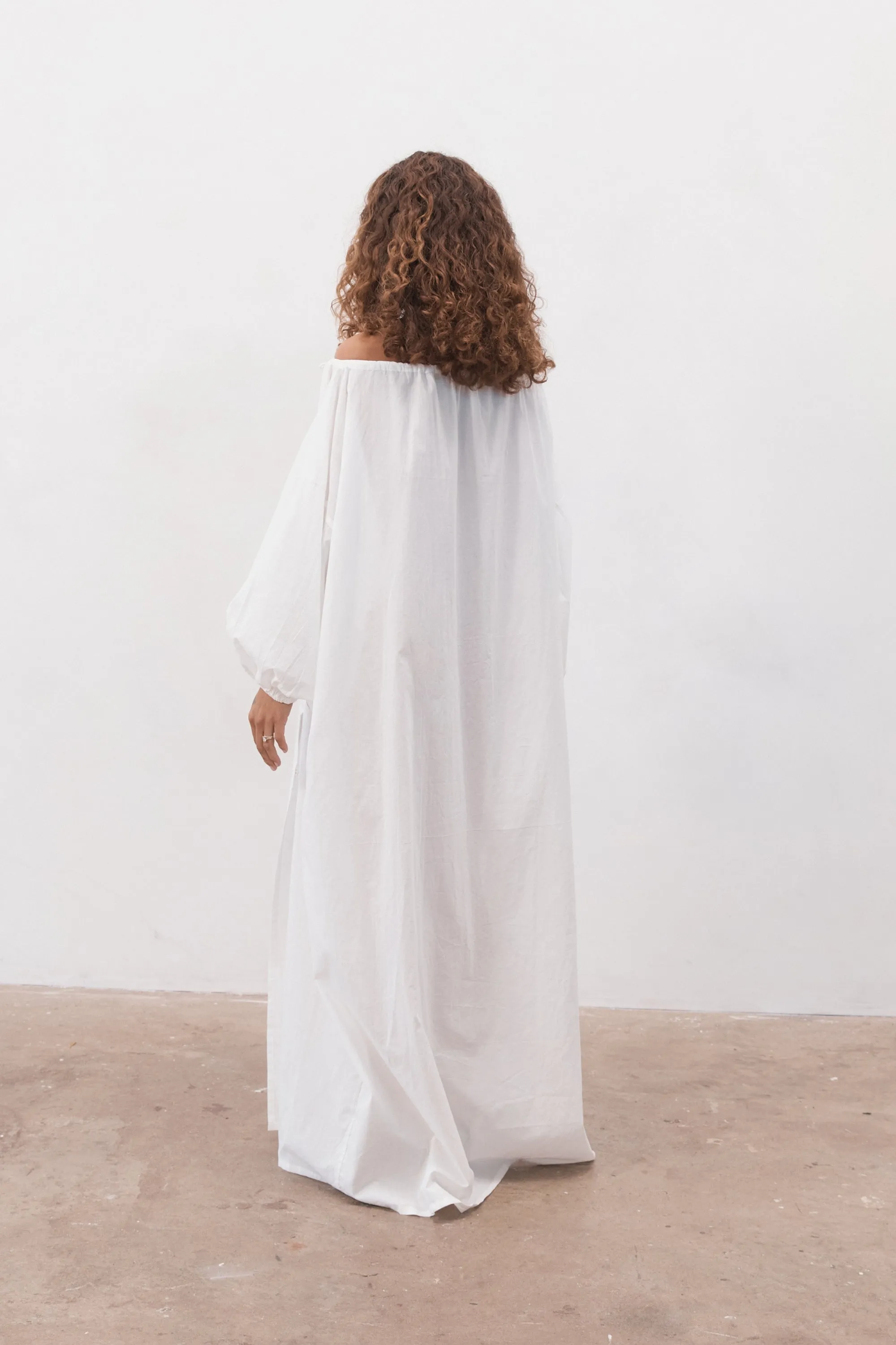 Verona Organic Cotton Maxi Dress White