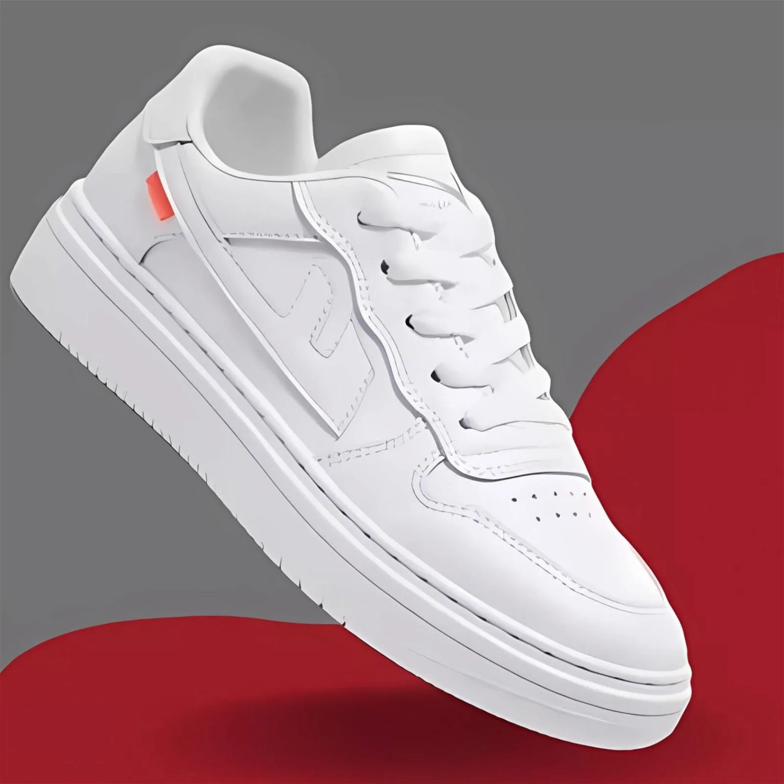 White Stylish Casual Sports Walking Sneakers Shoes for Men