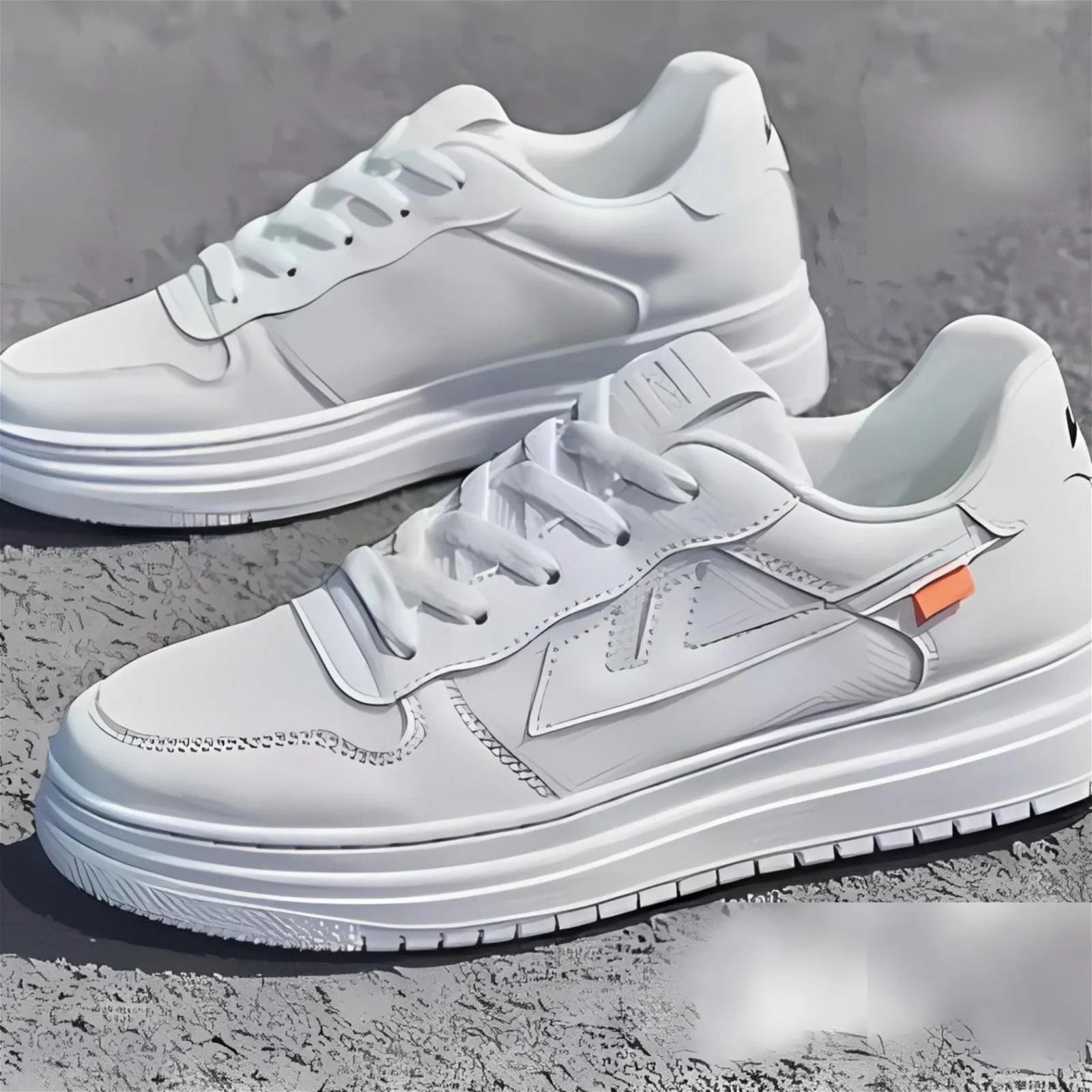 White Stylish Casual Sports Walking Sneakers Shoes for Men