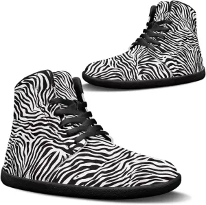 Women's Barefoot Cozy High Top Zero Drop Wide Toe Box Tennis Athletic Shoes Non-Slip Sport Workout Walking Barefoot Shoes for Ladies US 6-13.5