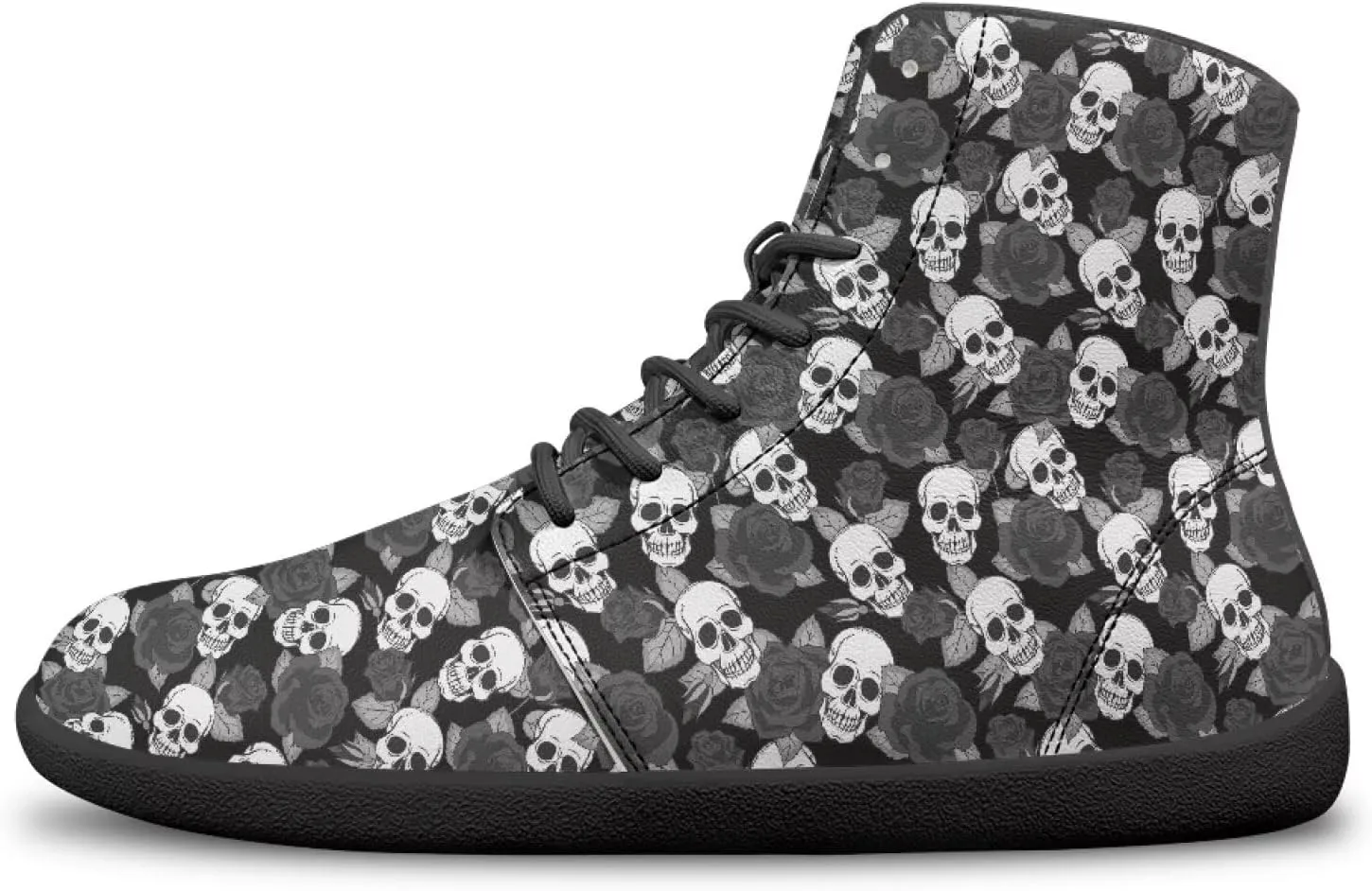 Women's Barefoot Cozy High Top Zero Drop Wide Toe Box Tennis Athletic Shoes Non-Slip Sport Workout Walking Barefoot Shoes for Ladies US 6-13.5