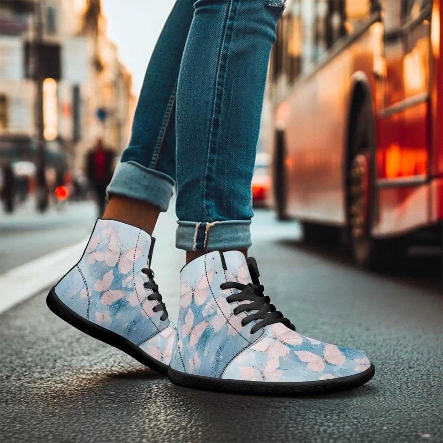 Women's Barefoot Cozy High Top Zero Drop Wide Toe Box Tennis Athletic Shoes Non-Slip Sport Workout Walking Barefoot Shoes for Ladies US 6-13.5