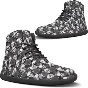 Women's Barefoot Cozy High Top Zero Drop Wide Toe Box Tennis Athletic Shoes Non-Slip Sport Workout Walking Barefoot Shoes for Ladies US 6-13.5