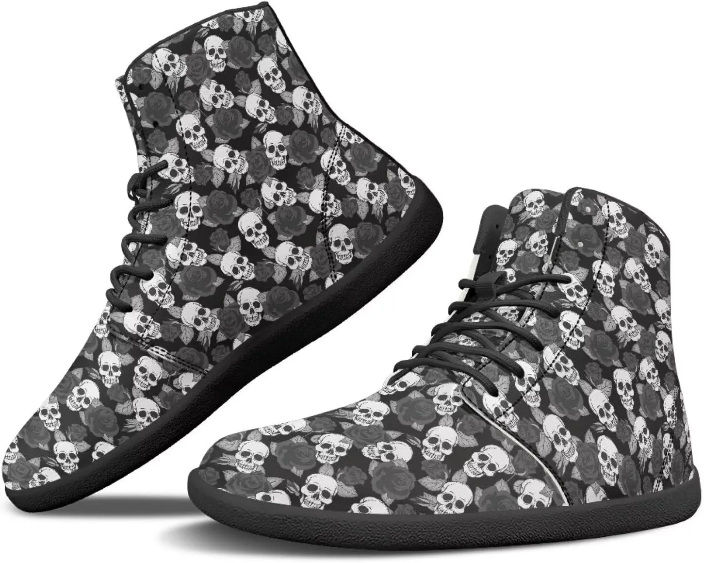 Women's Barefoot Cozy High Top Zero Drop Wide Toe Box Tennis Athletic Shoes Non-Slip Sport Workout Walking Barefoot Shoes for Ladies US 6-13.5