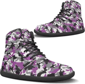 Women's Barefoot Cozy High Top Zero Drop Wide Toe Box Tennis Athletic Shoes Non-Slip Sport Workout Walking Barefoot Shoes for Ladies US 6-13.5